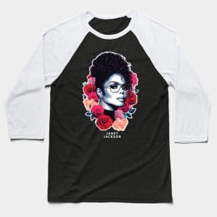 Janet Jackson //\\  Retro Fan Design Baseball T-Shirt